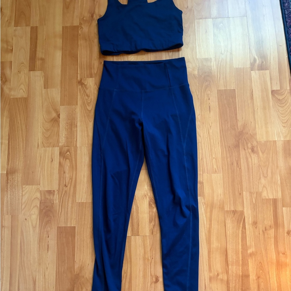 Girlfriend Collective Deep Blue Leggings Set